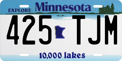 MN license plate 425TJM