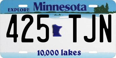 MN license plate 425TJN