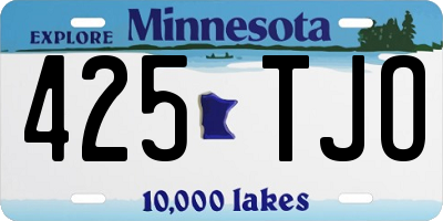 MN license plate 425TJO