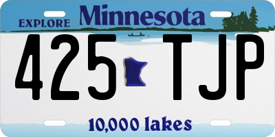 MN license plate 425TJP