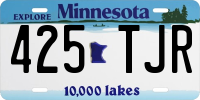 MN license plate 425TJR