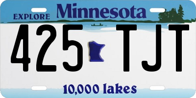 MN license plate 425TJT