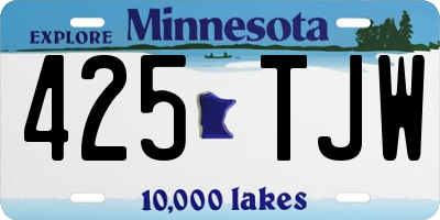 MN license plate 425TJW