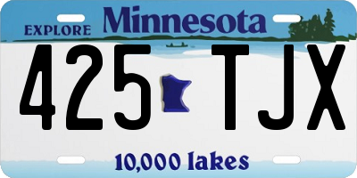 MN license plate 425TJX