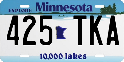 MN license plate 425TKA