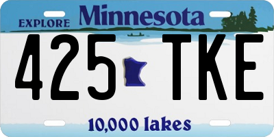 MN license plate 425TKE