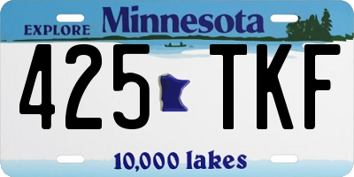 MN license plate 425TKF