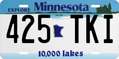 MN license plate 425TKI