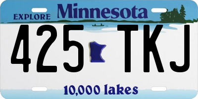 MN license plate 425TKJ