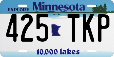 MN license plate 425TKP