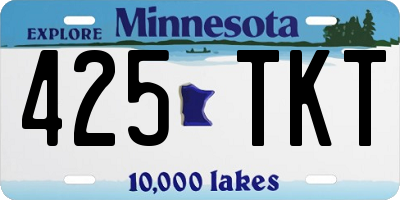 MN license plate 425TKT