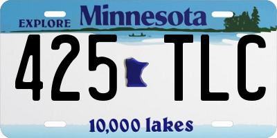 MN license plate 425TLC