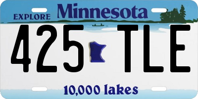 MN license plate 425TLE