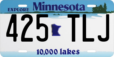 MN license plate 425TLJ