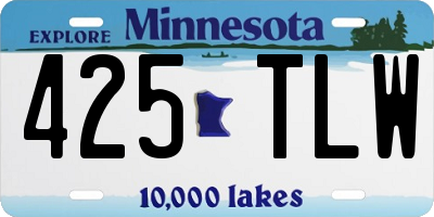 MN license plate 425TLW