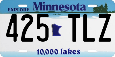 MN license plate 425TLZ