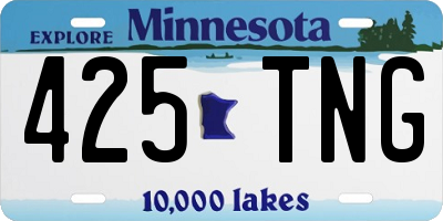 MN license plate 425TNG