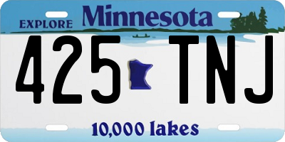 MN license plate 425TNJ