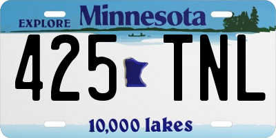 MN license plate 425TNL