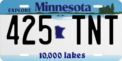 MN license plate 425TNT