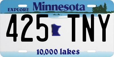 MN license plate 425TNY