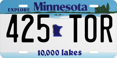 MN license plate 425TOR