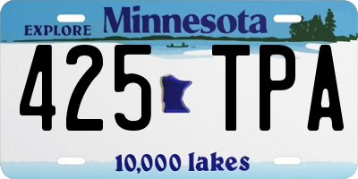 MN license plate 425TPA