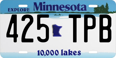 MN license plate 425TPB