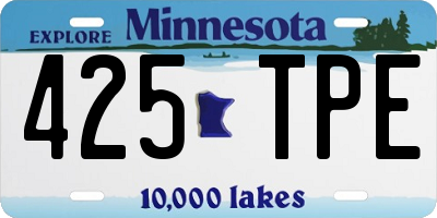 MN license plate 425TPE