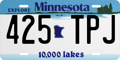 MN license plate 425TPJ