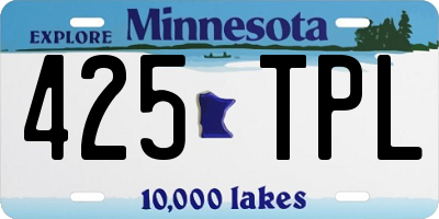 MN license plate 425TPL