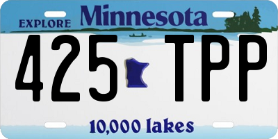MN license plate 425TPP
