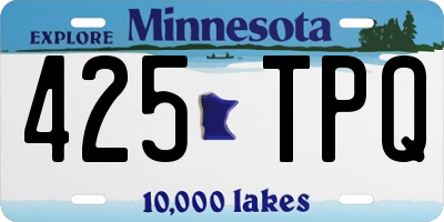 MN license plate 425TPQ