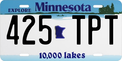 MN license plate 425TPT