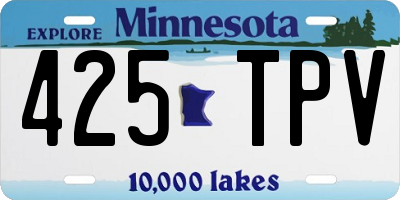MN license plate 425TPV