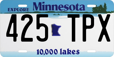 MN license plate 425TPX