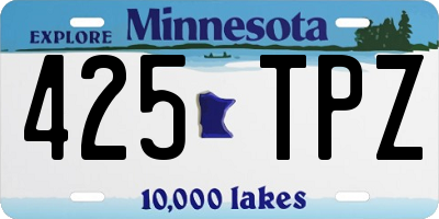 MN license plate 425TPZ