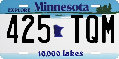 MN license plate 425TQM