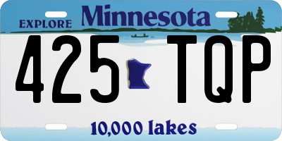 MN license plate 425TQP