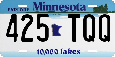 MN license plate 425TQQ