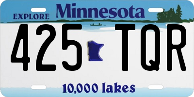 MN license plate 425TQR