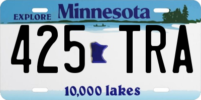 MN license plate 425TRA
