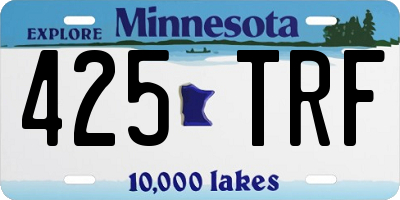 MN license plate 425TRF