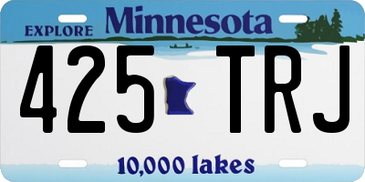 MN license plate 425TRJ