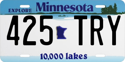 MN license plate 425TRY