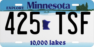 MN license plate 425TSF