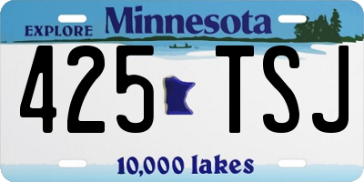 MN license plate 425TSJ