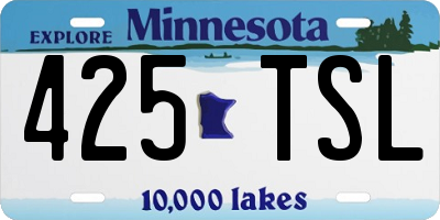 MN license plate 425TSL