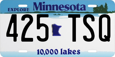 MN license plate 425TSQ
