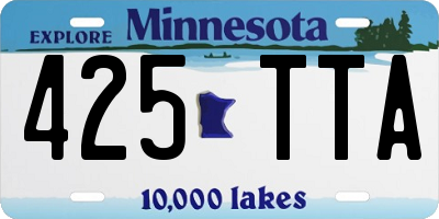 MN license plate 425TTA